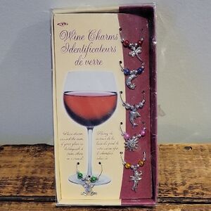 Wine Charms Set with Multicolor Beads